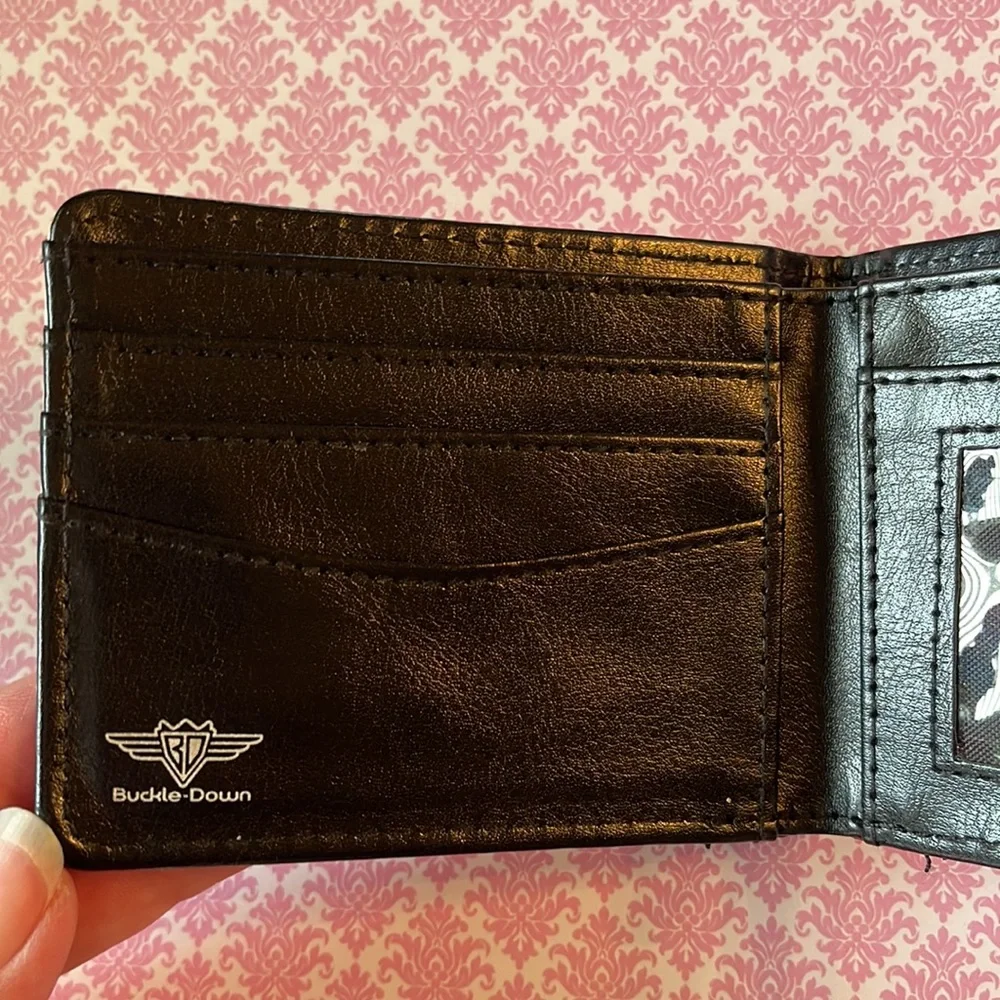 Buckle Down Bi-Fold Wallet- California Flag Bear Weathered White